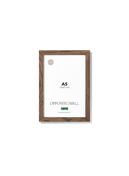 Dark Oak Frame, A5 | 15x21 cm