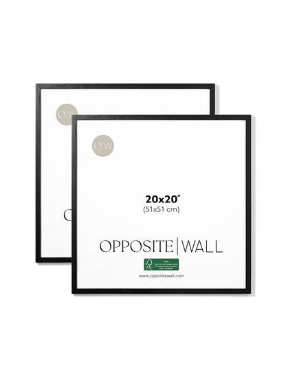 Black Oak Frame (2 Pack), 20x20 in | 51x51 cm