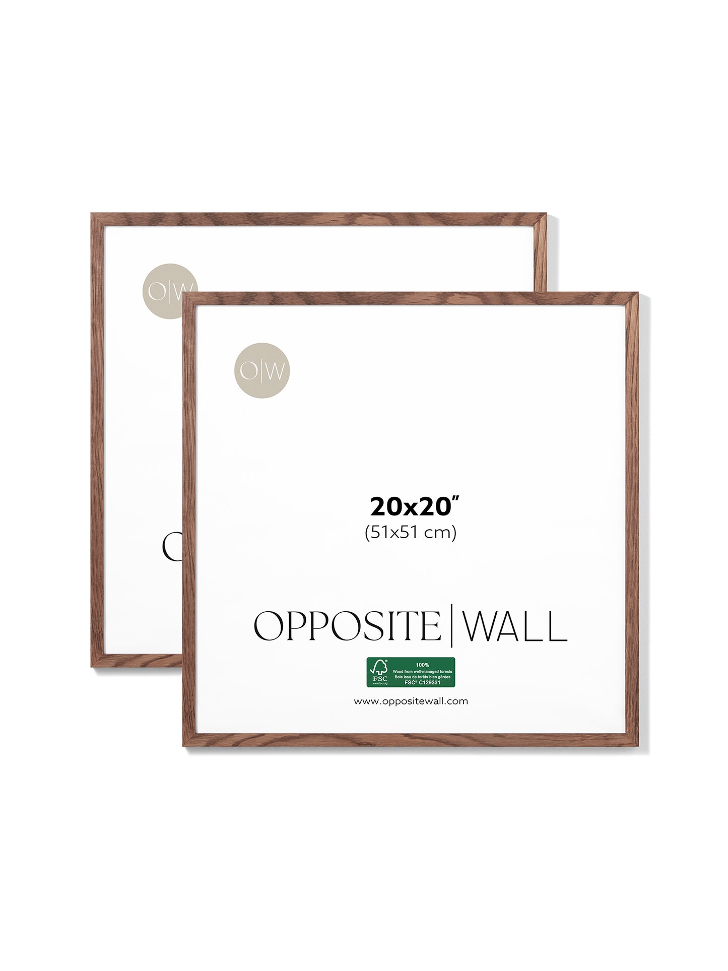 Dark Oak Frame (2 Pack), 20x20 in | 51x51 cm