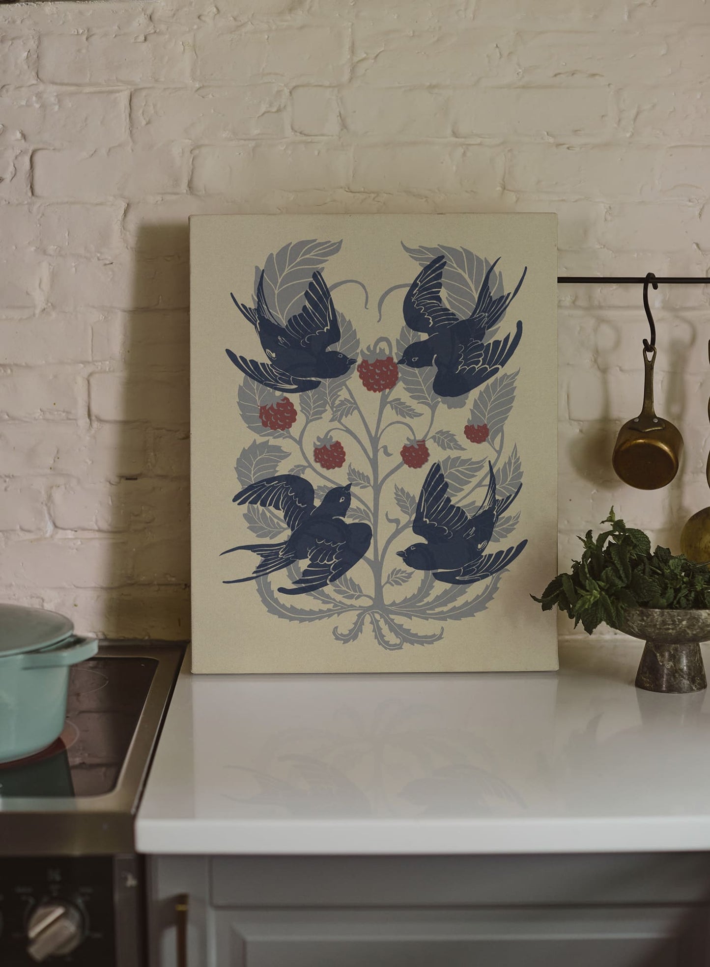 Tapisserie hirondelles, Affiche