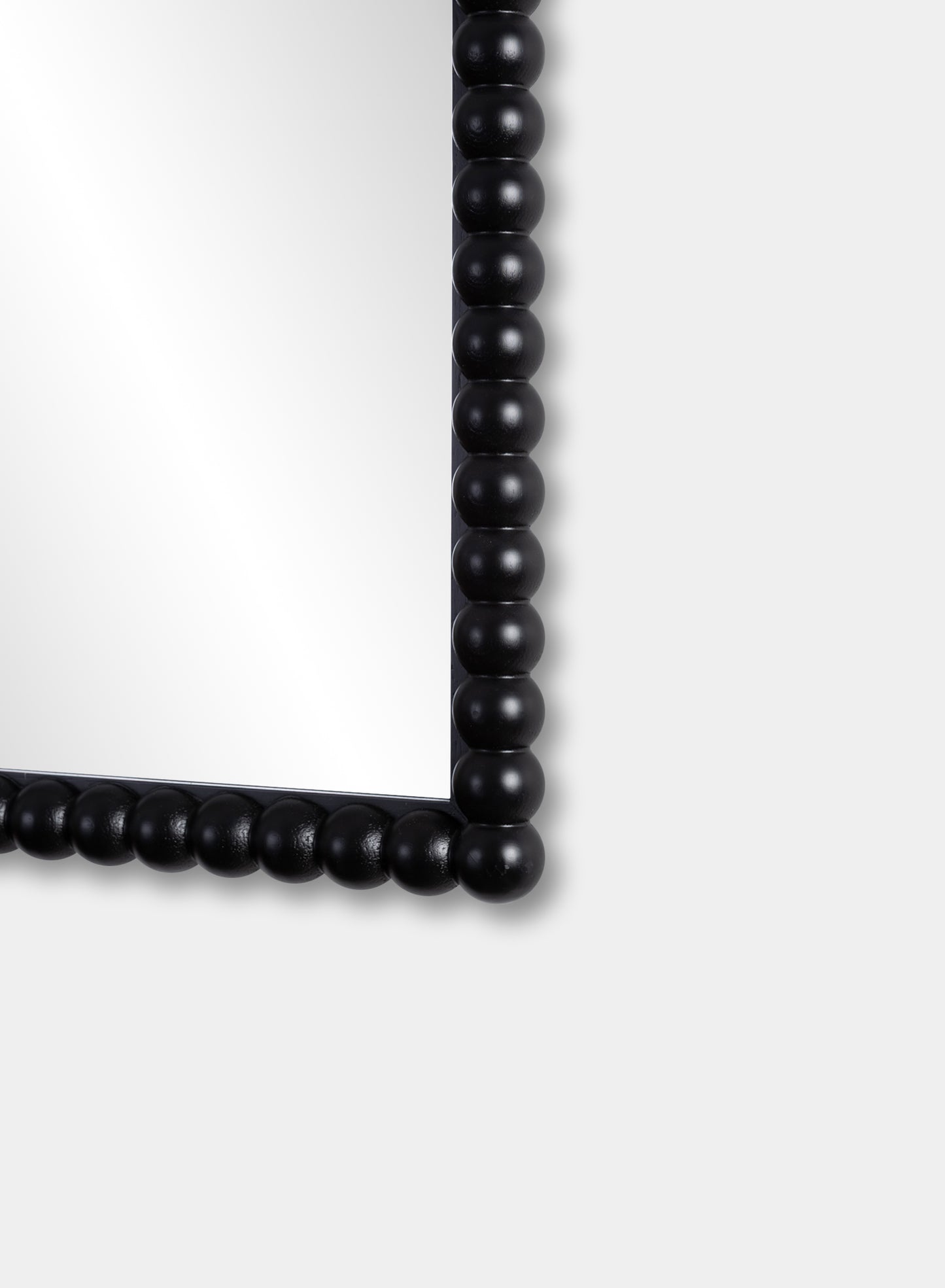Petit miroir bobine Stone – Noir, cadre en chêne, 20x30 po | 51x76 cm