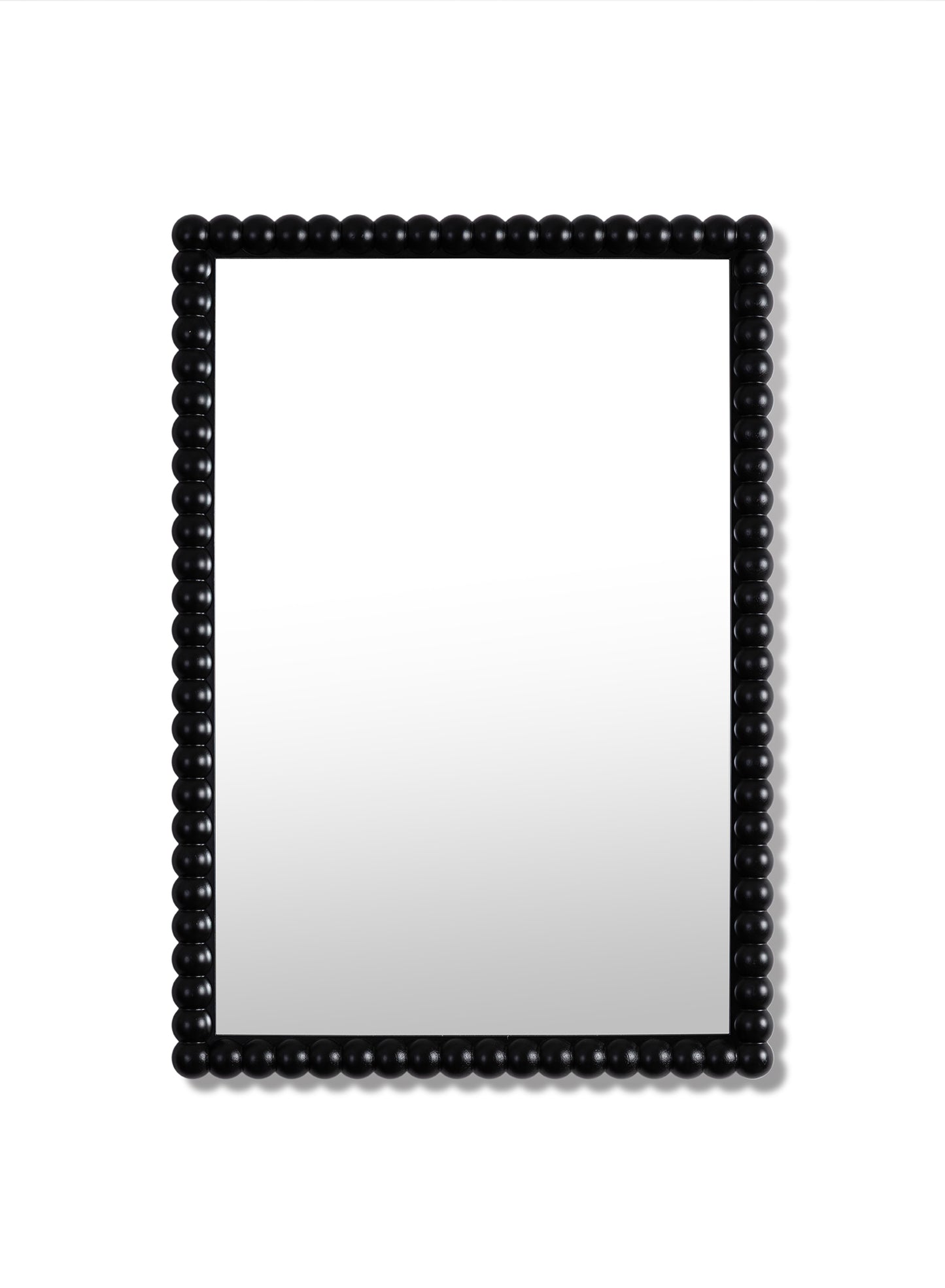 Petit miroir bobine Stone – Noir, cadre en chêne, 20x30 po | 51x76 cm