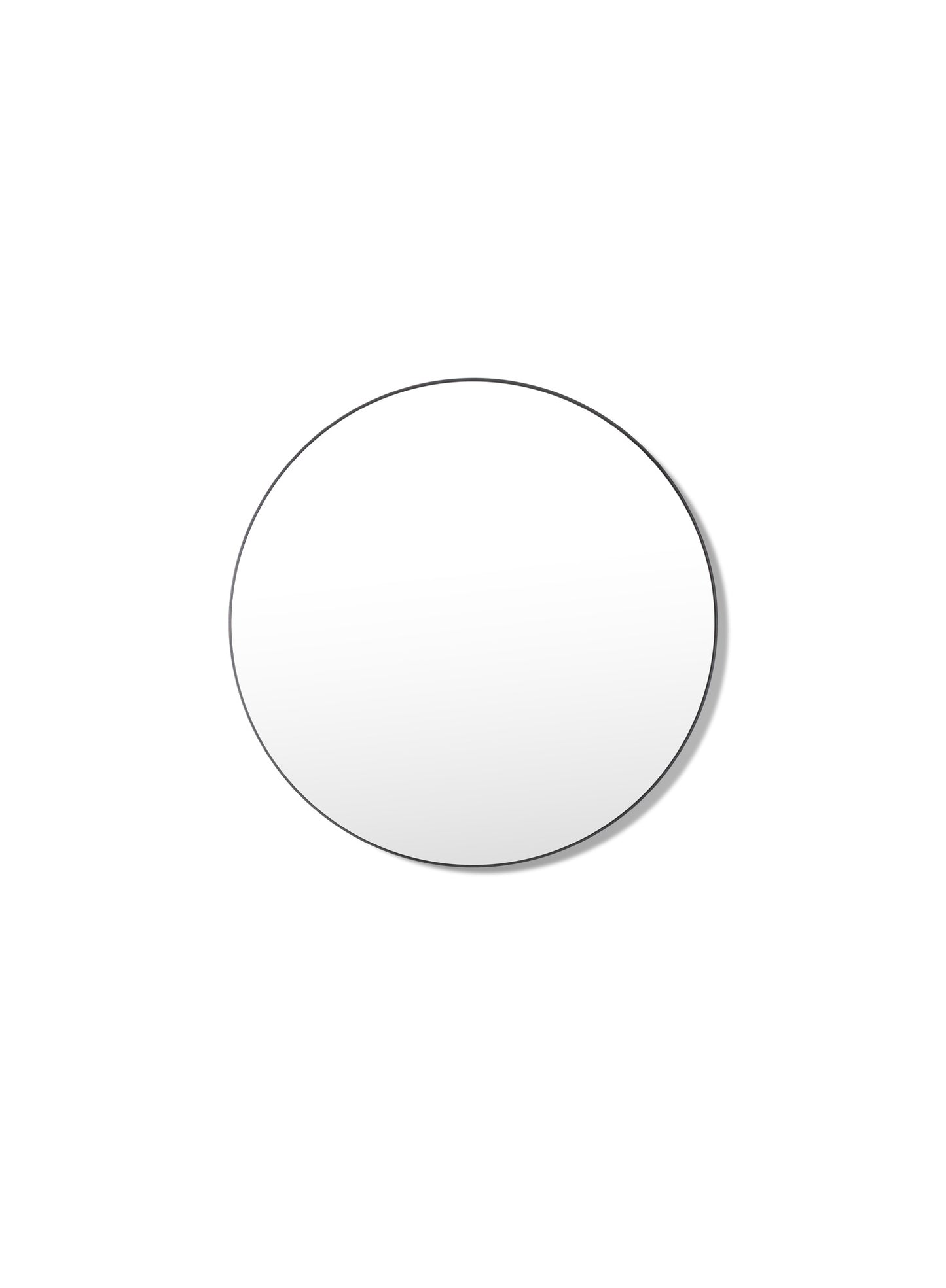 Small Onyx Round Mirror – Black Iron, 24 in | 61 cm