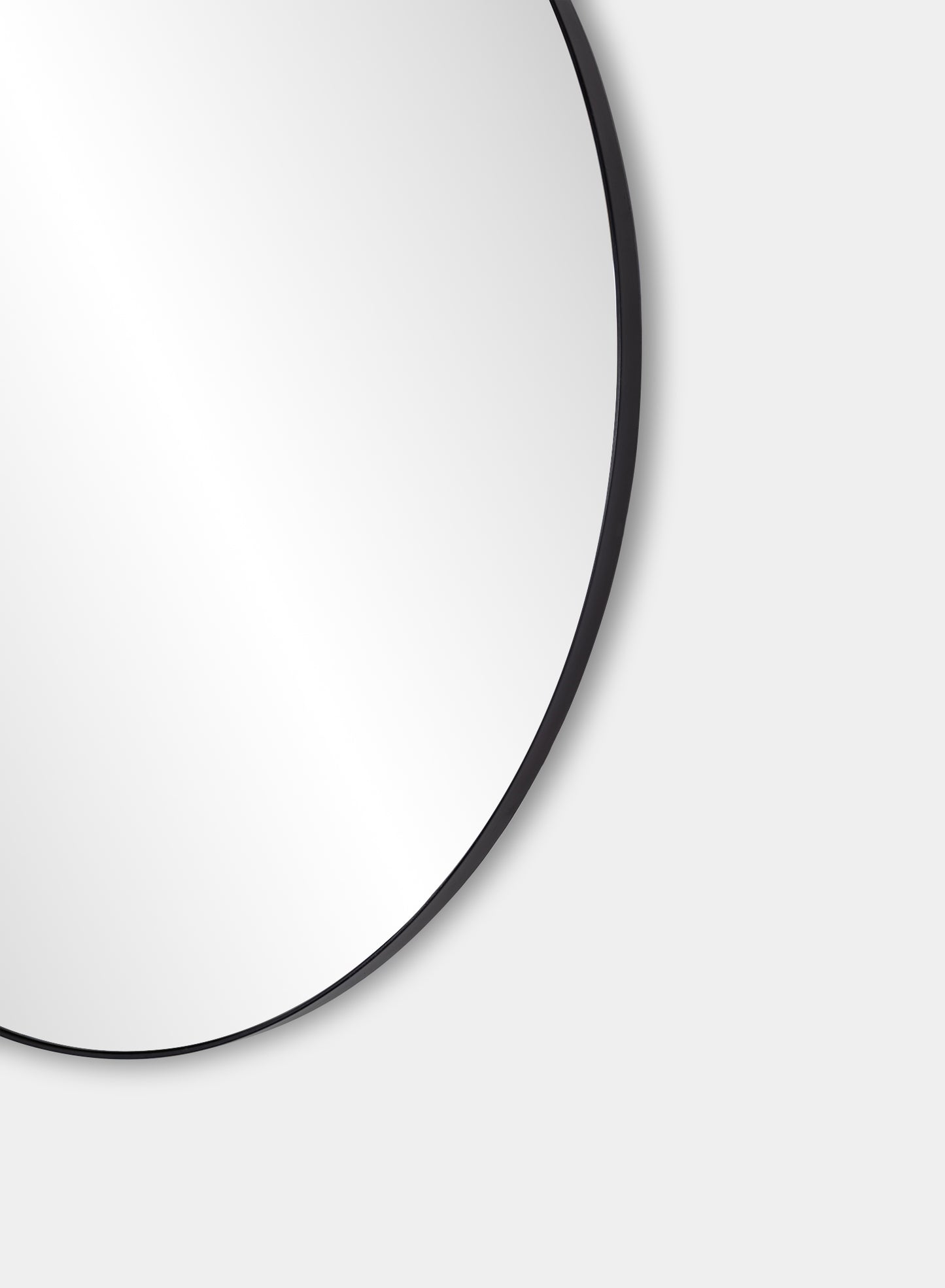 Large Onyx Round Mirror – Black Iron, 30 in | 76 cm