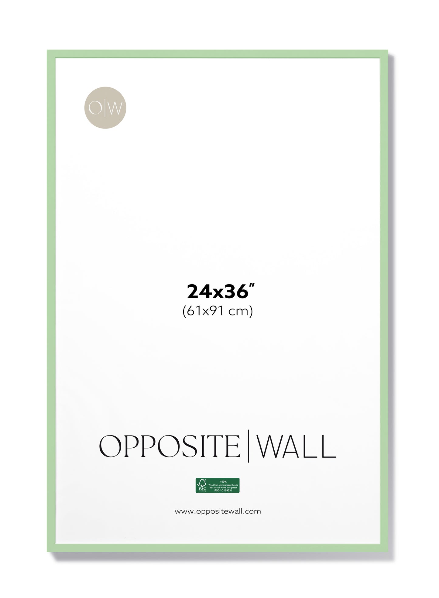 Mint Wood Frame, 24x36 in | 61x91 cm