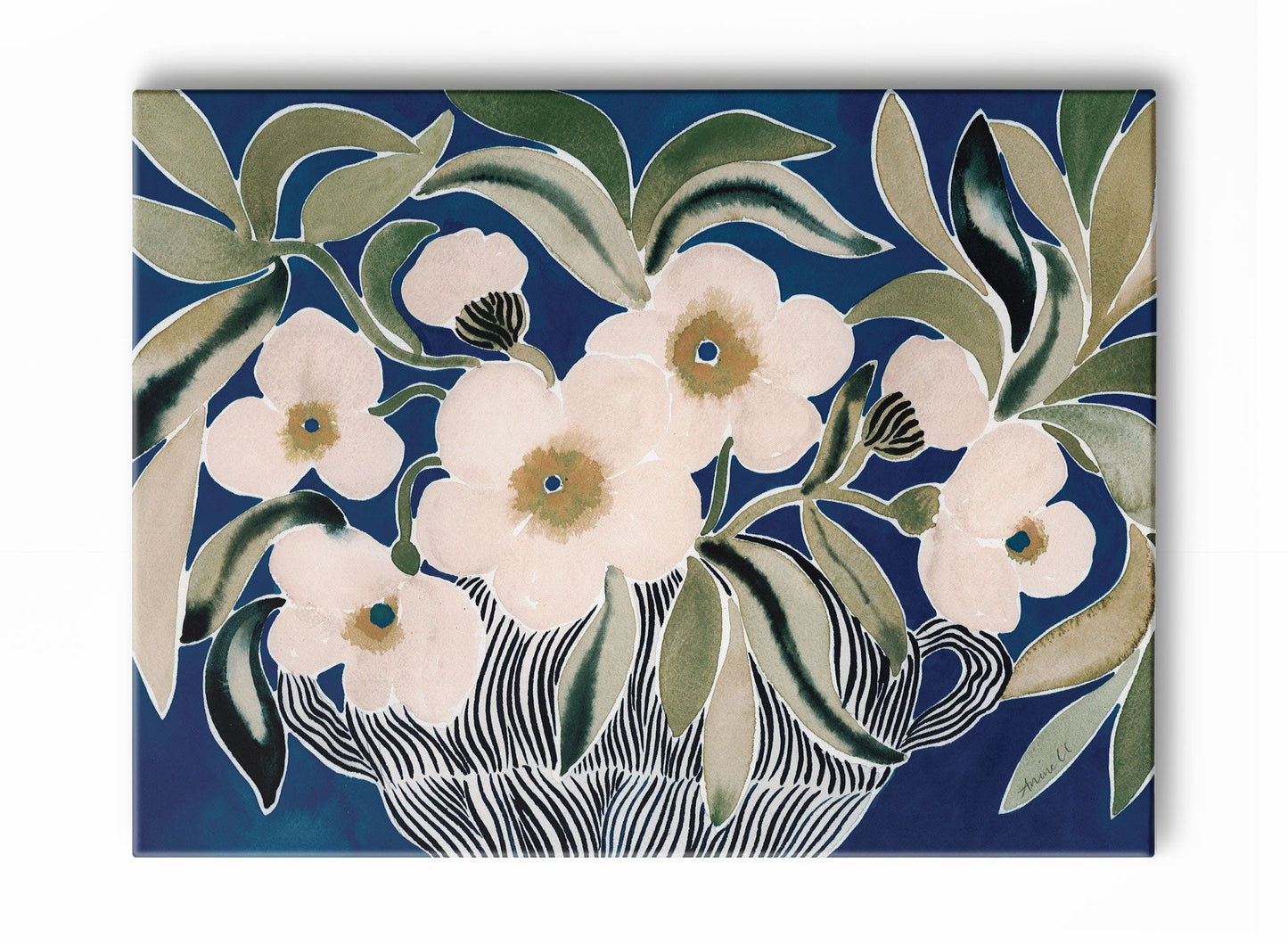 Peonies in Blue, Poster