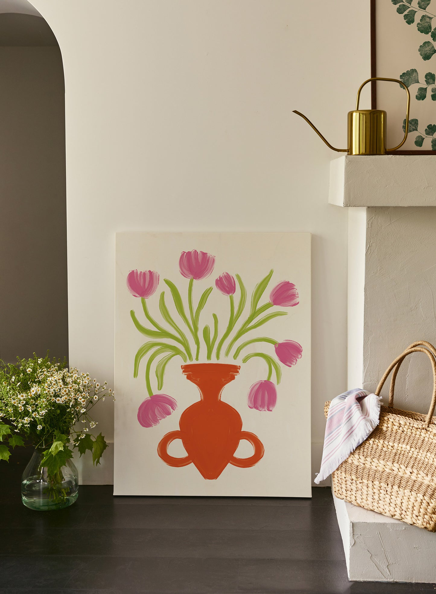 Garden Jewels in Pink, Canvas