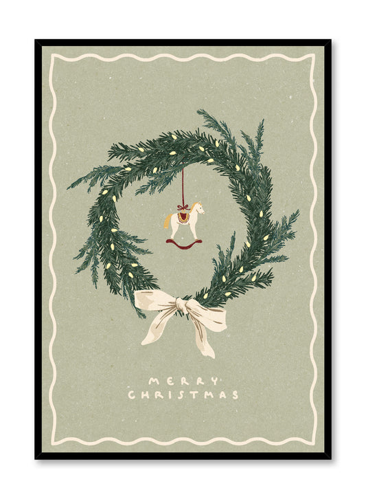 Scandi Winter Wreath, Poster