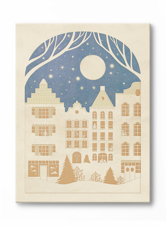 Papercut Winter in the City, Canvas