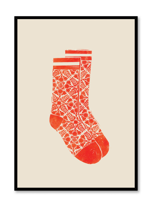 Seasonal Scandi Socks, Poster