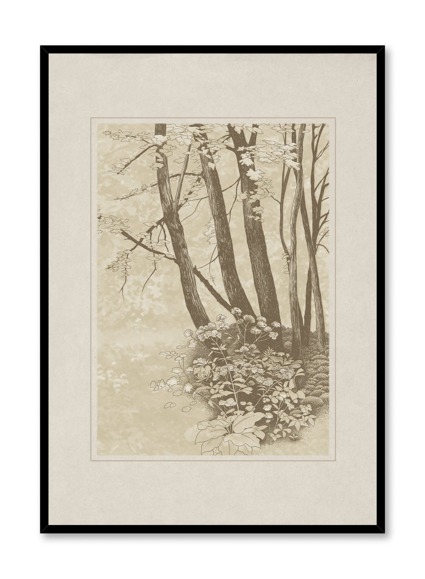 Sepia Treetops, Poster