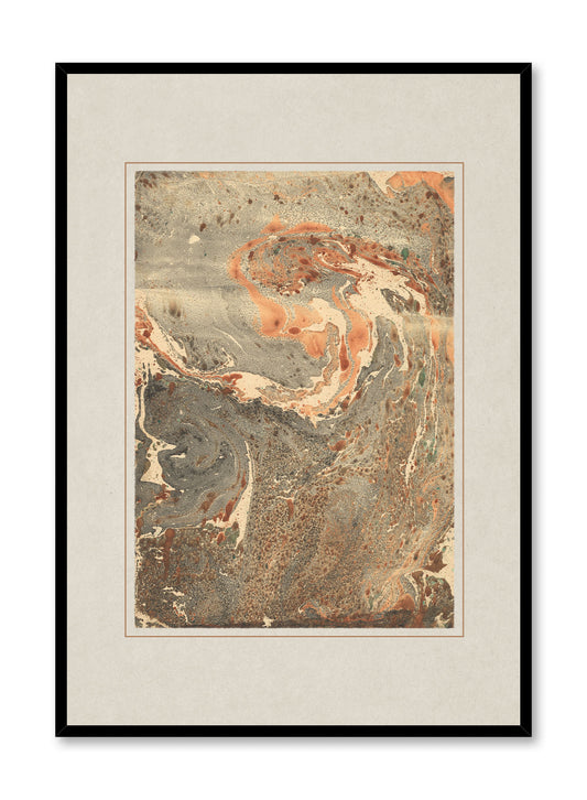 Florentine Marbling in Fire Opal, Poster