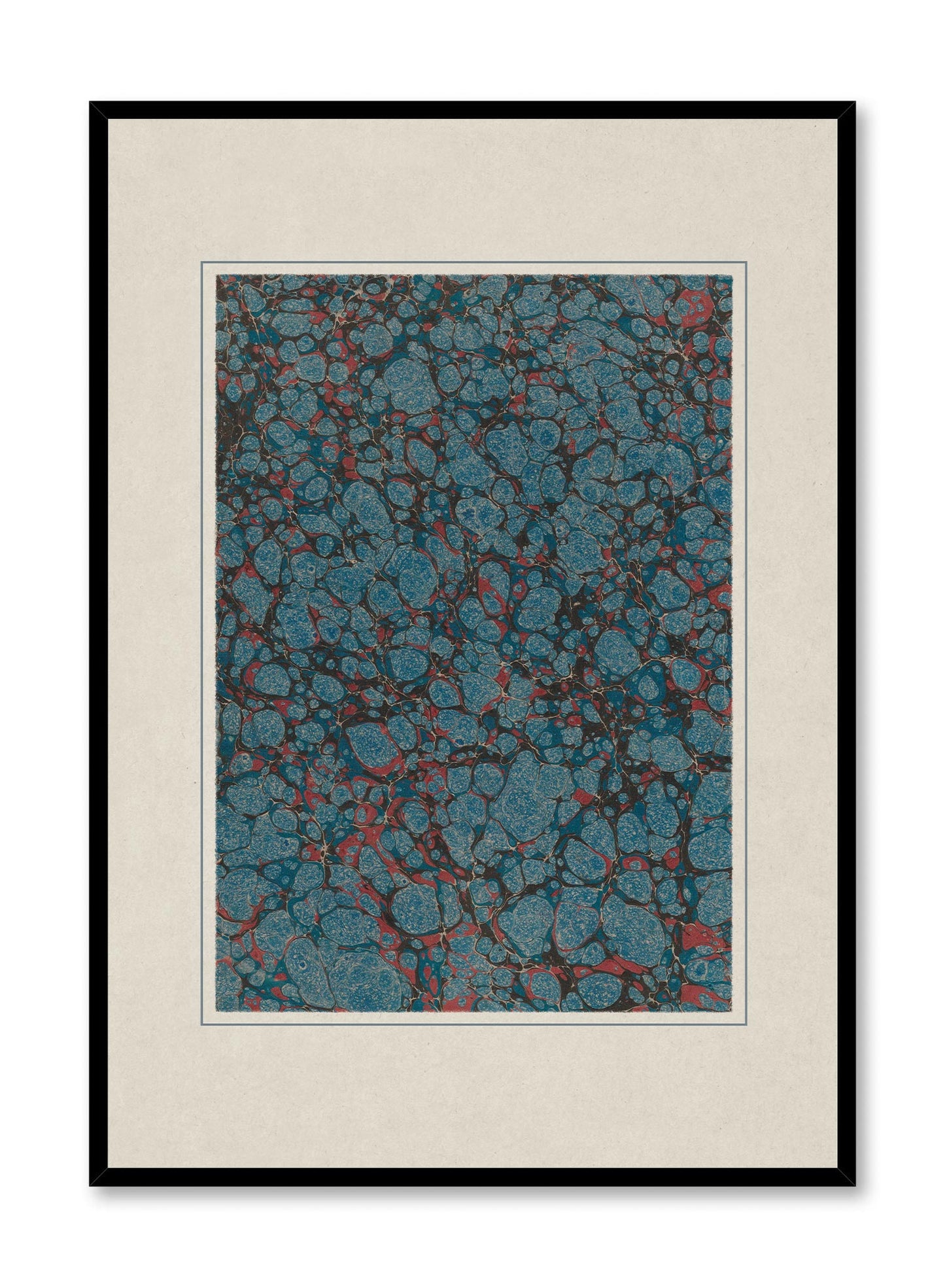 Florentine Marbling in Sapphire, Poster