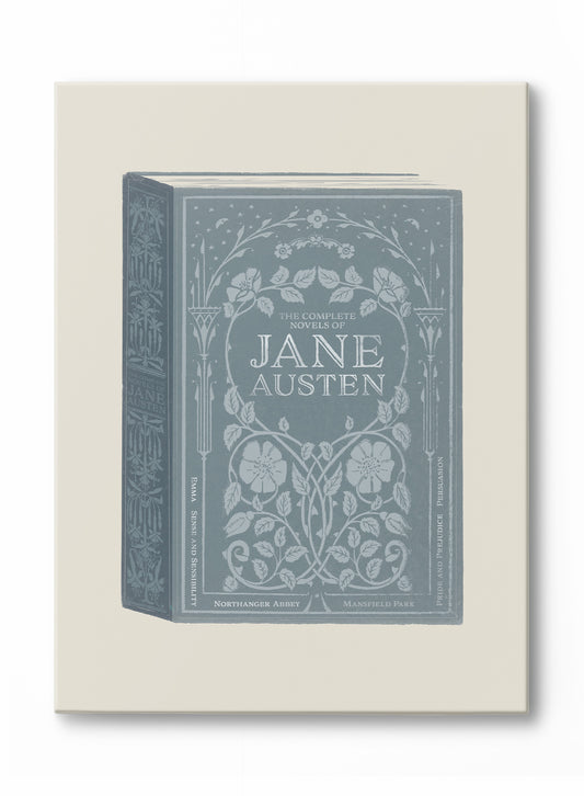 Jane Austen Book Cover, Canvas