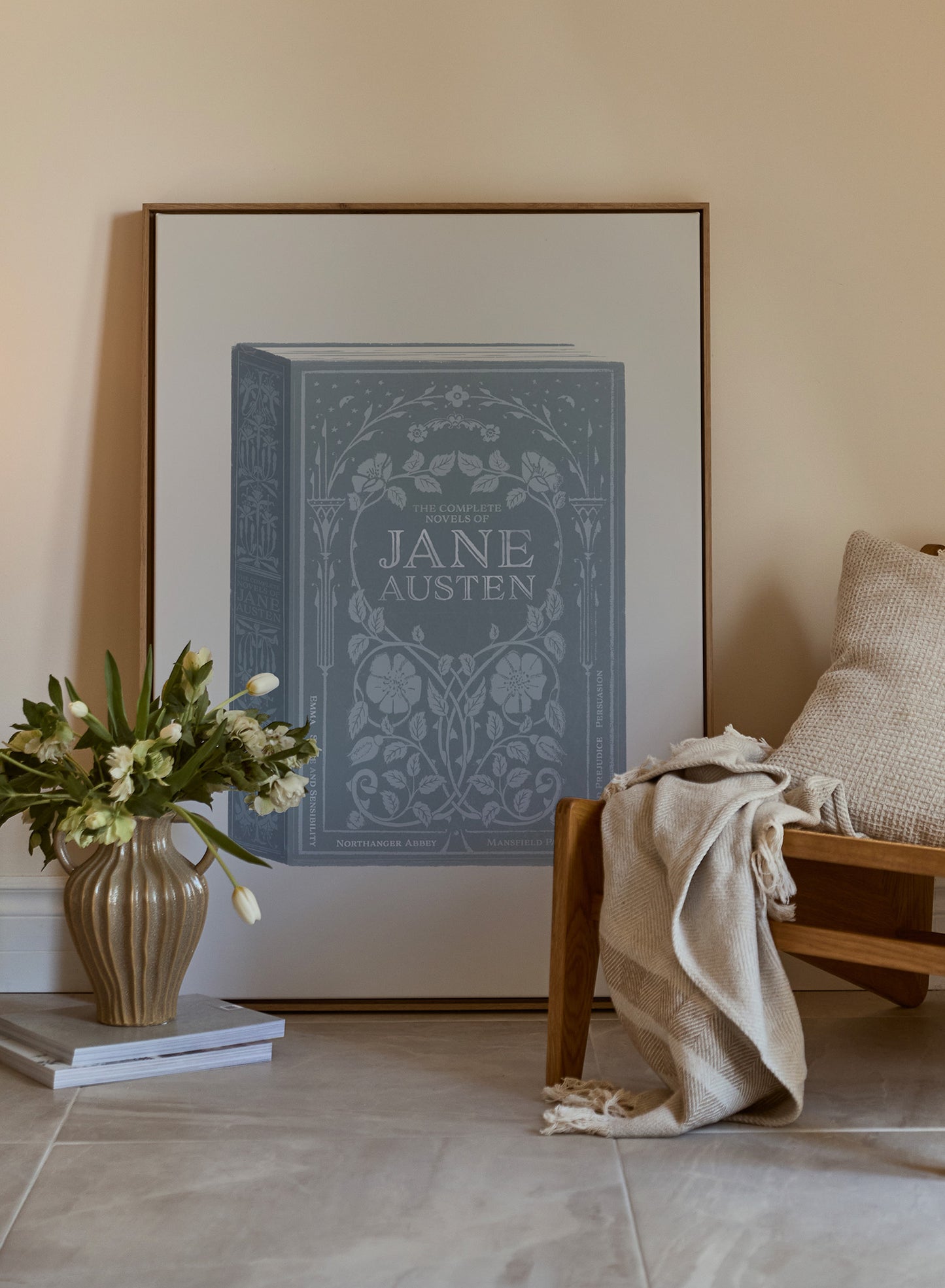 Jane Austen Book Cover, Canvas