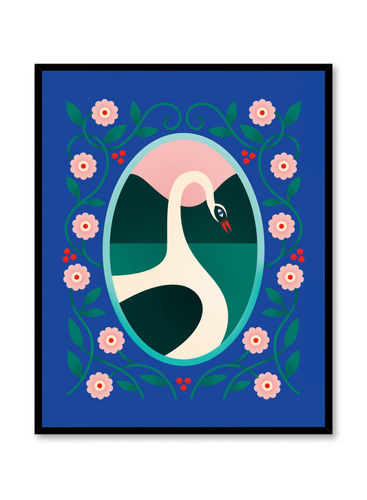 Mountain Lake Swan, Poster