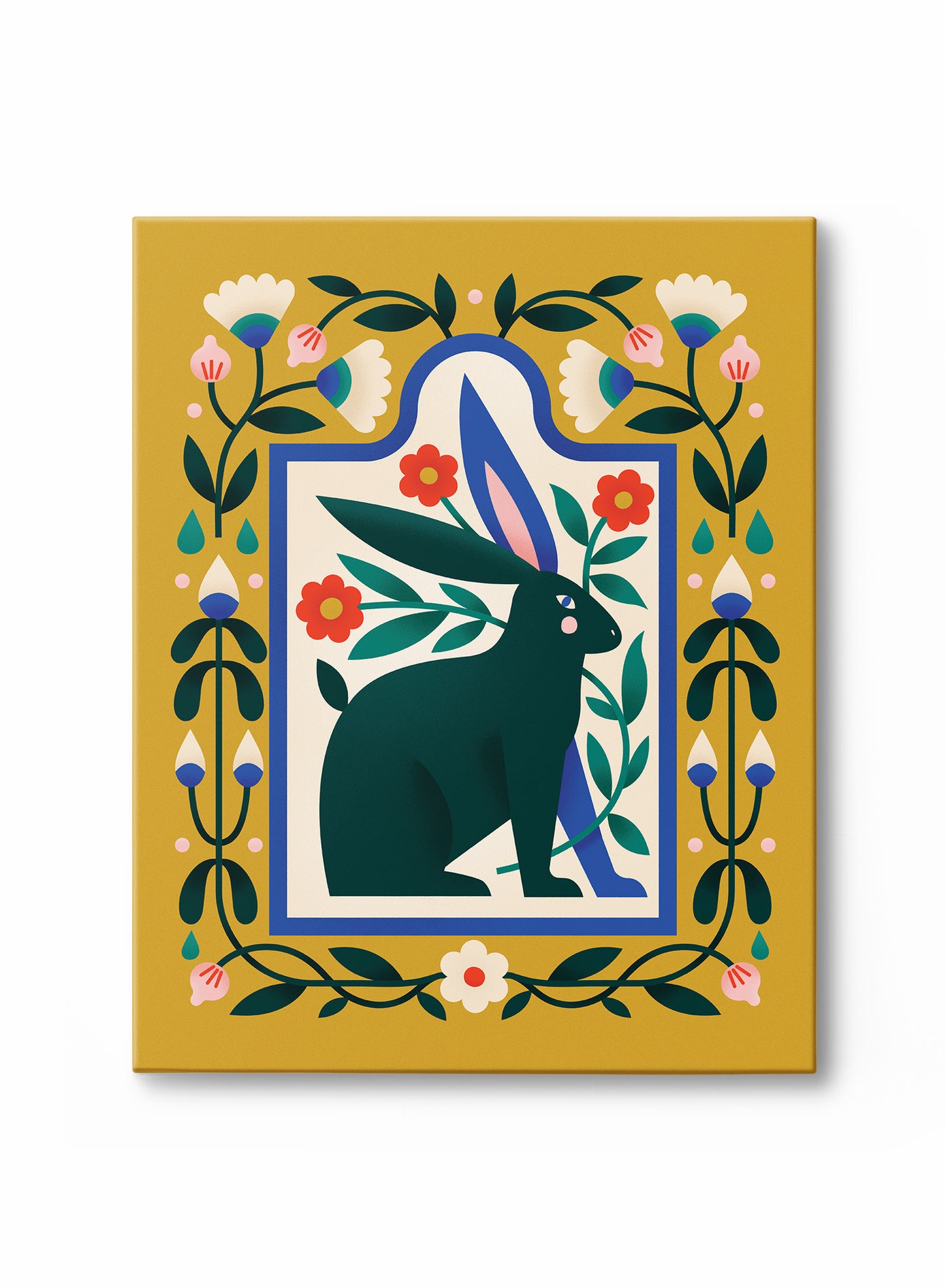 Flowers in Your Hare, Canvas