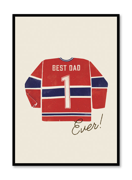 Best Dad Ever (Red and Blue), Poster