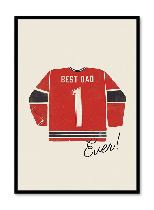 Best Dad Ever (Red and Black), Poster