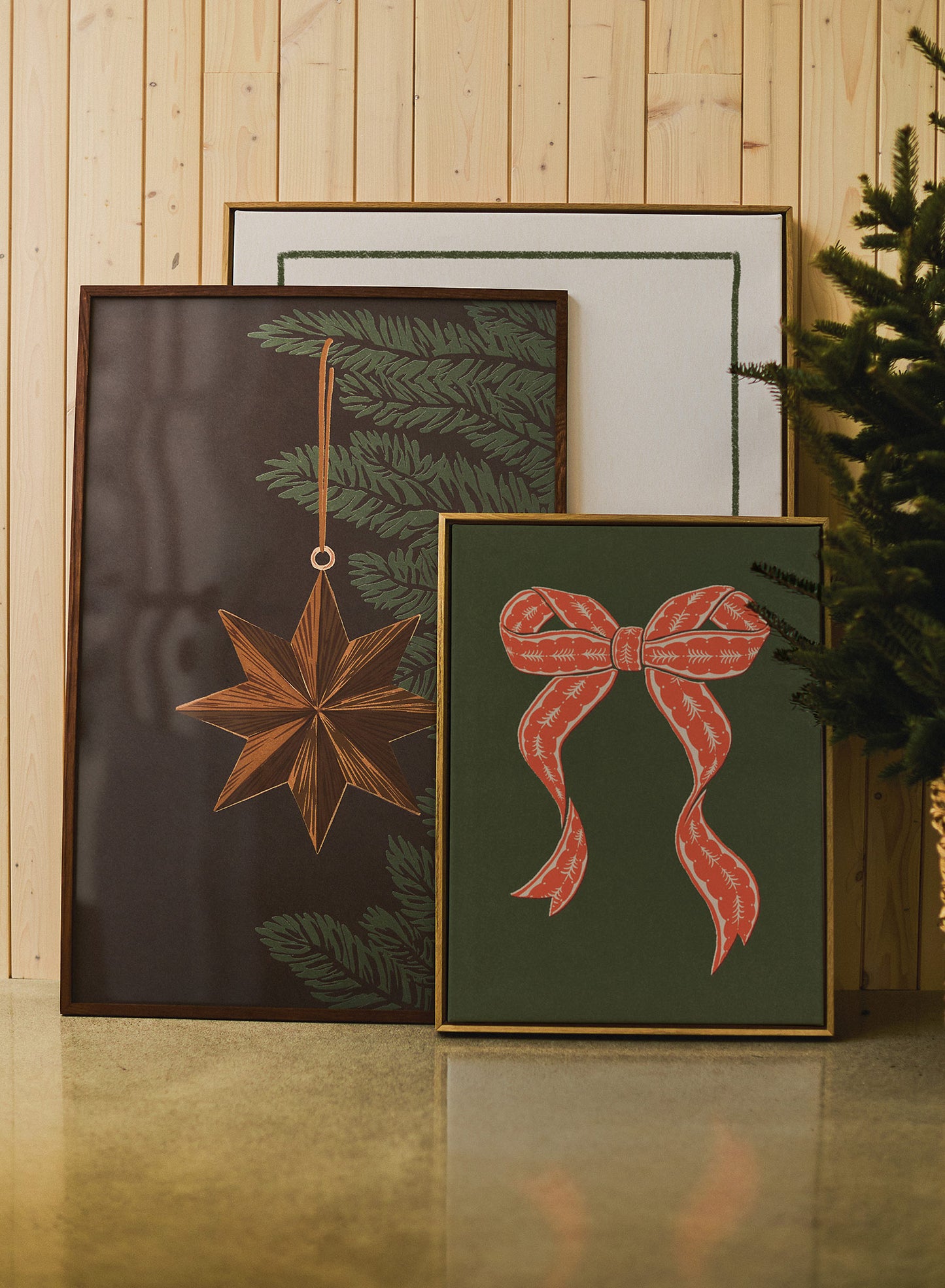 Vintage Holiday Bow Traditional, Poster