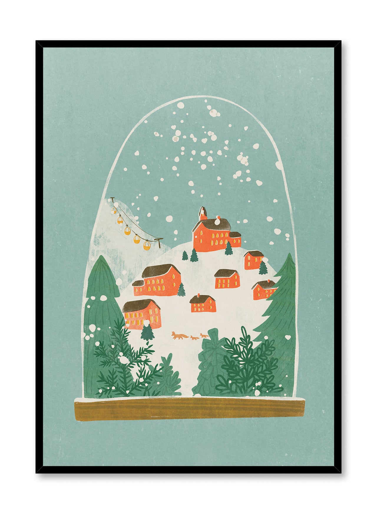 Snow Globe Winter Village, Poster