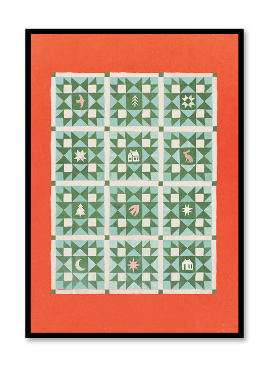 Festive Quilt, Poster