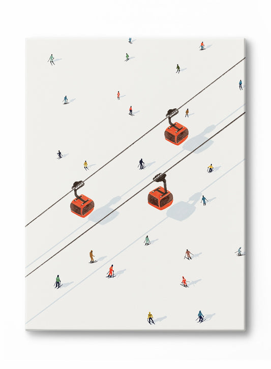 Three's a ski crowd, Canvas