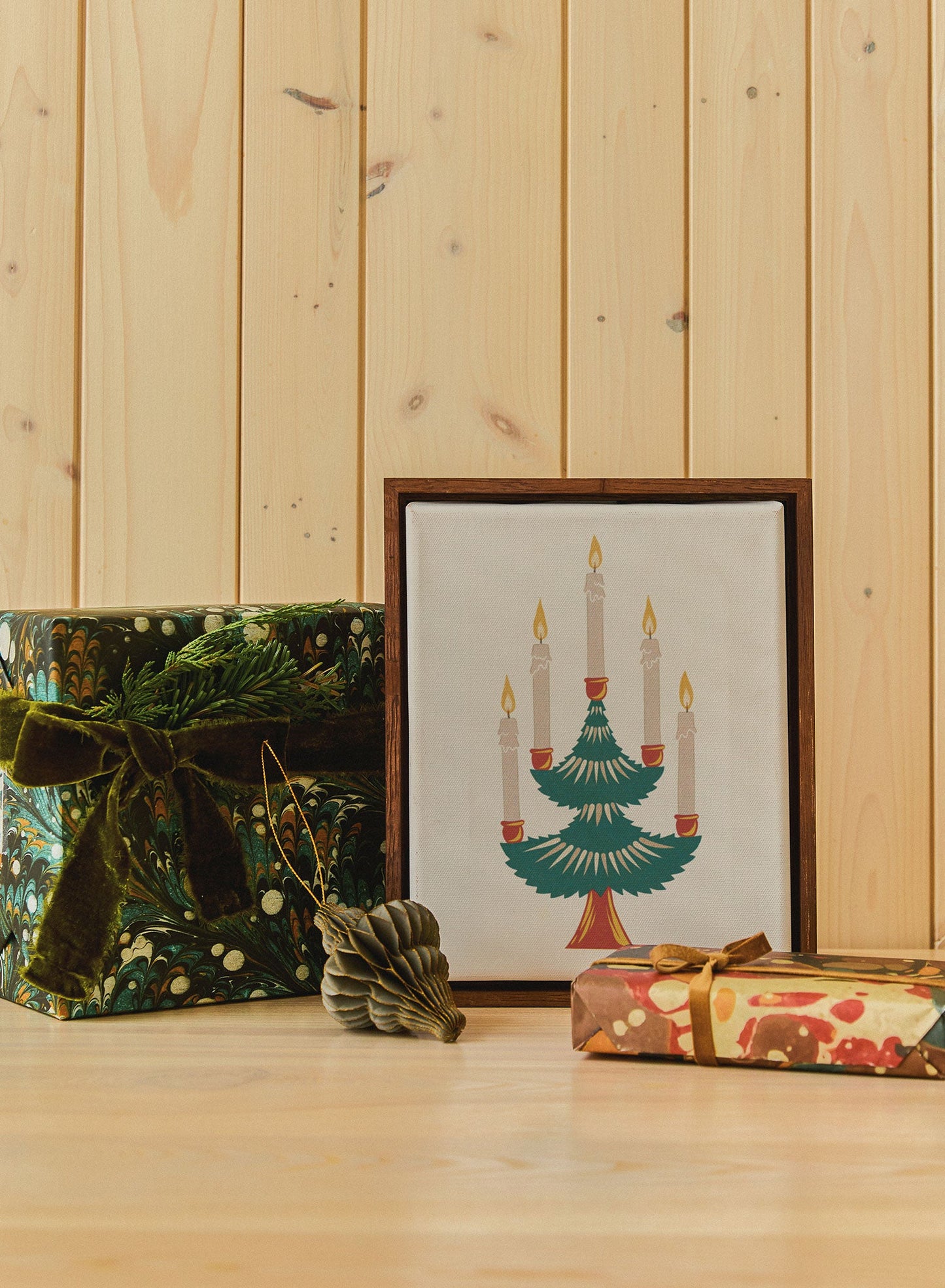 Candlelit Fir tree, Canvas