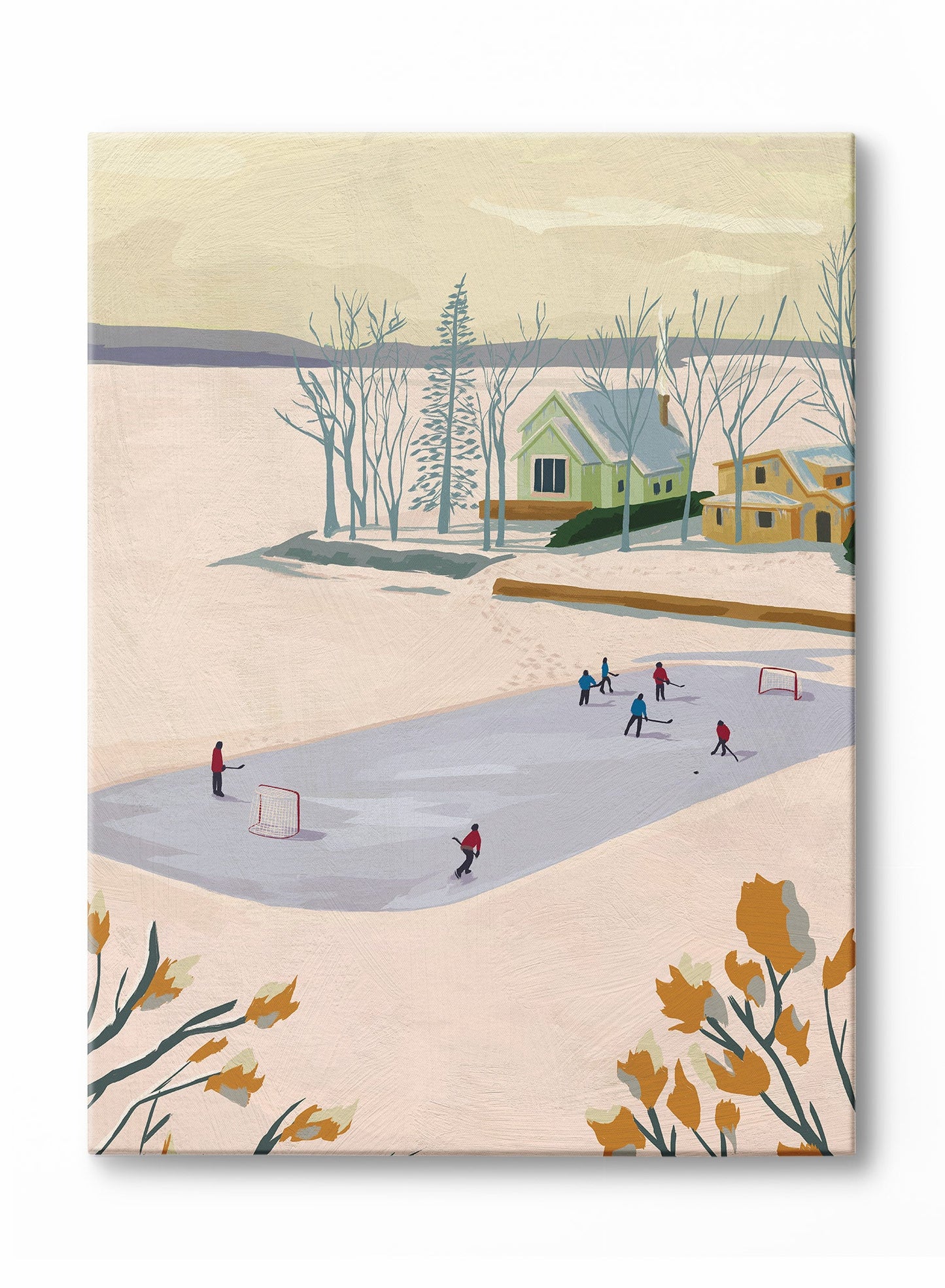Backyard Hockey Rink, Canvas