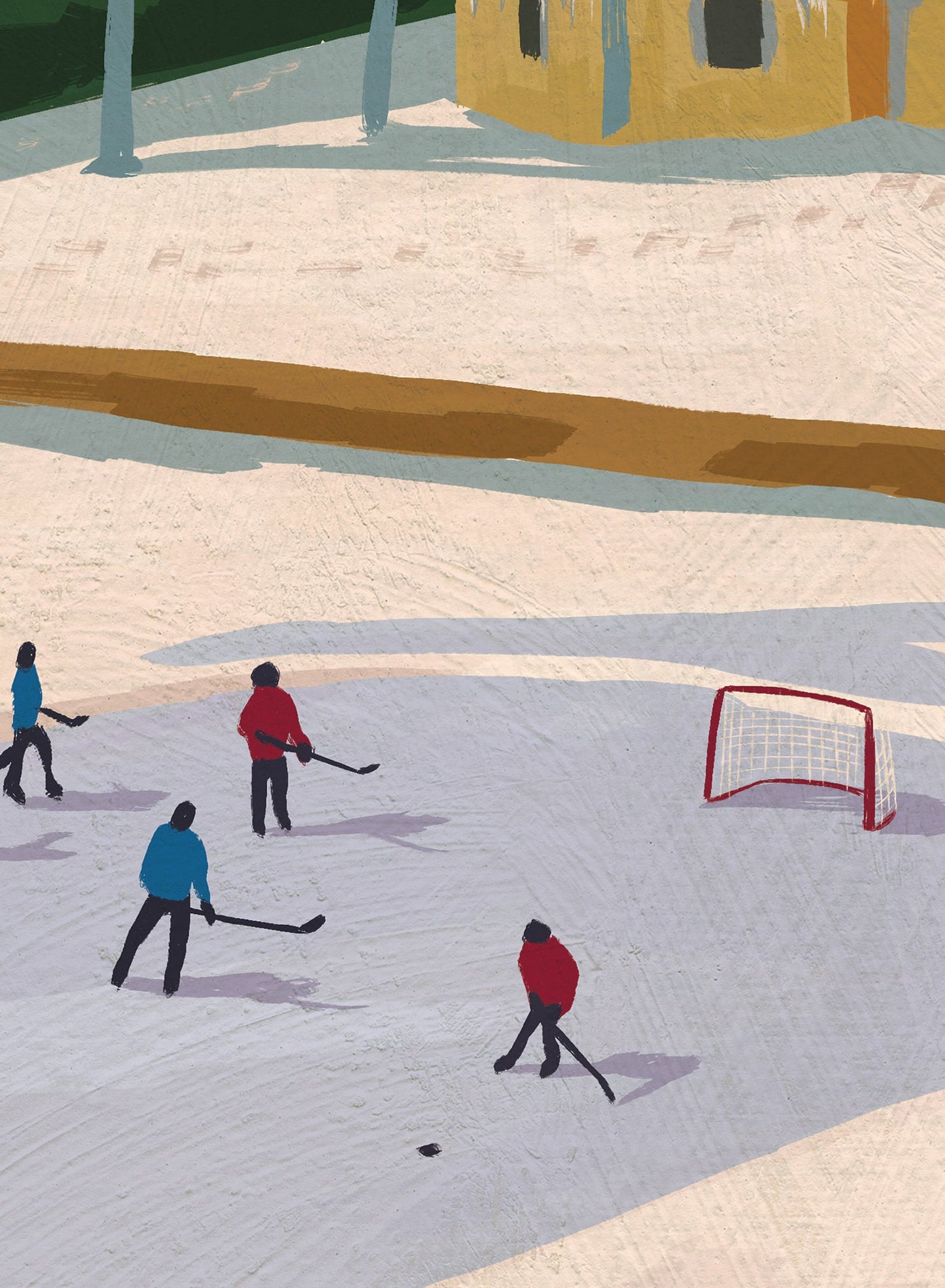 Backyard Hockey Rink, Canvas