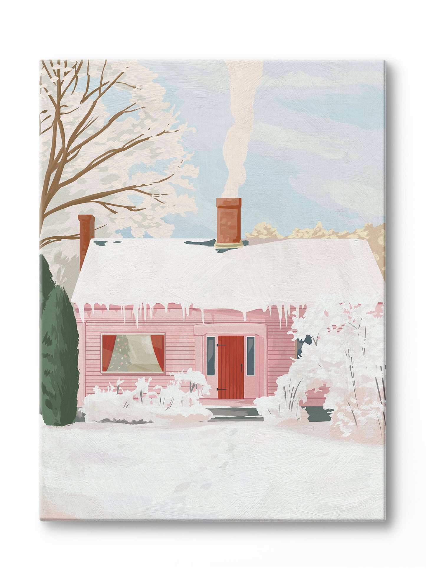 Cozy Pink Cottage, Poster