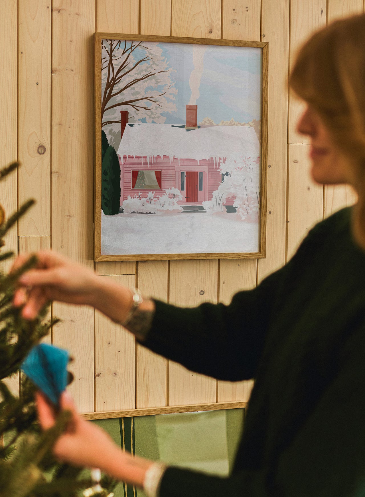 Cozy Pink Cottage, Poster