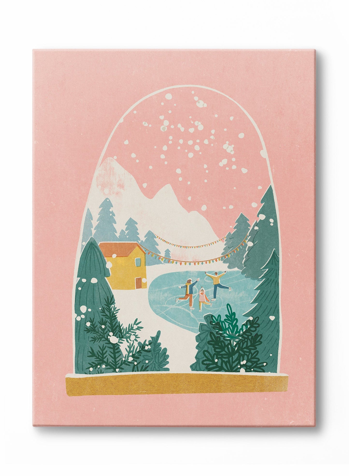 Snowglobe Skating Rink, Canvas