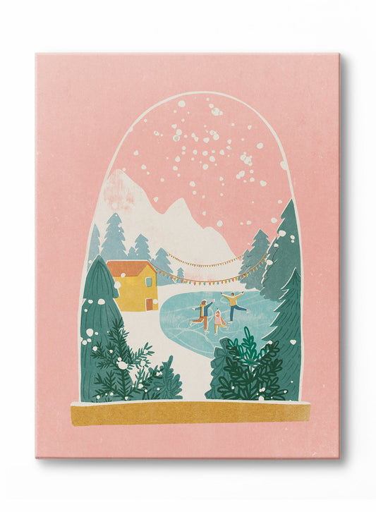 Snowglobe Skating Rink, Canvas