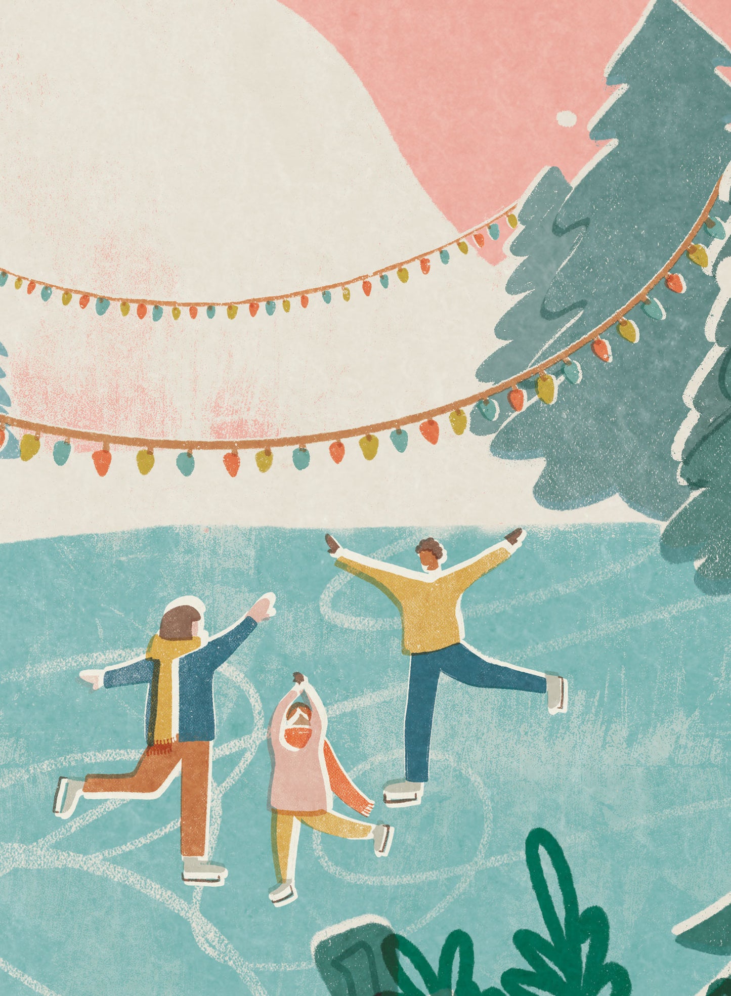 Snowglobe Skating Rink, Poster