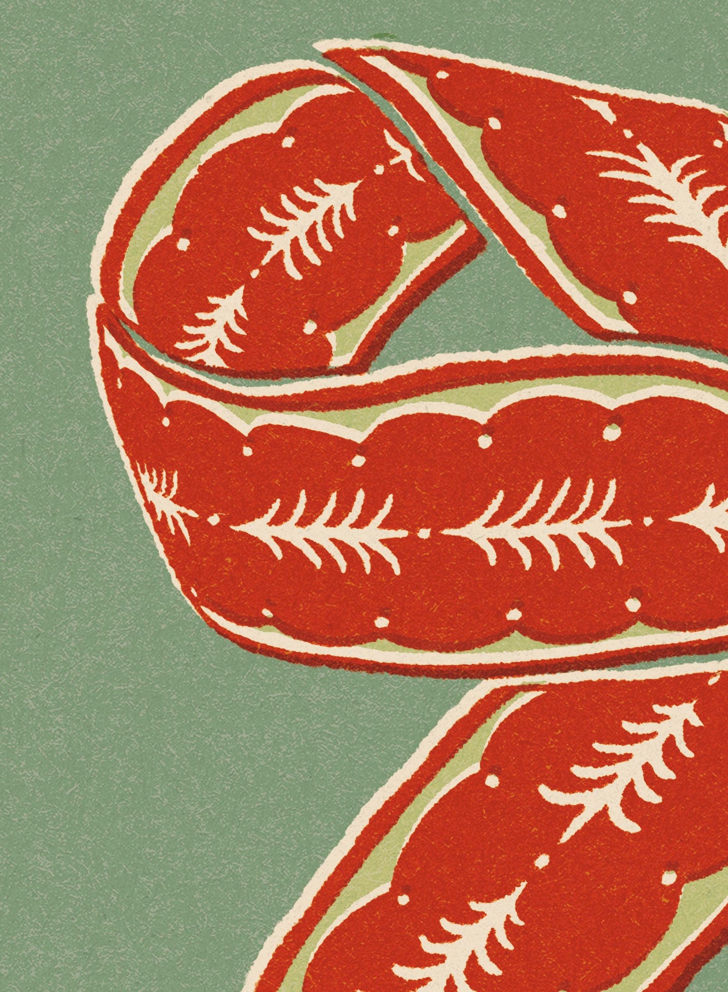 Vintage Holiday Bow Mint, Canvas