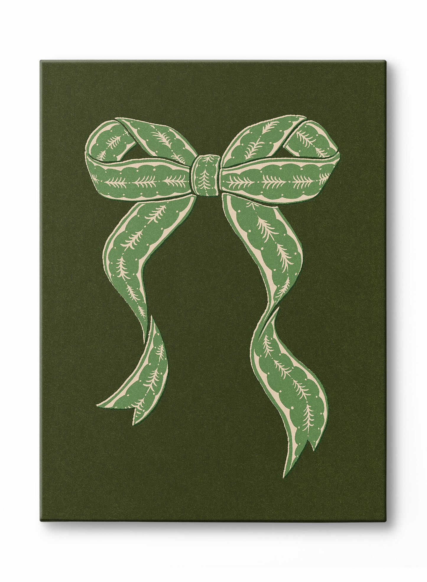 Vintage Holiday Bow Evergreen, Poster