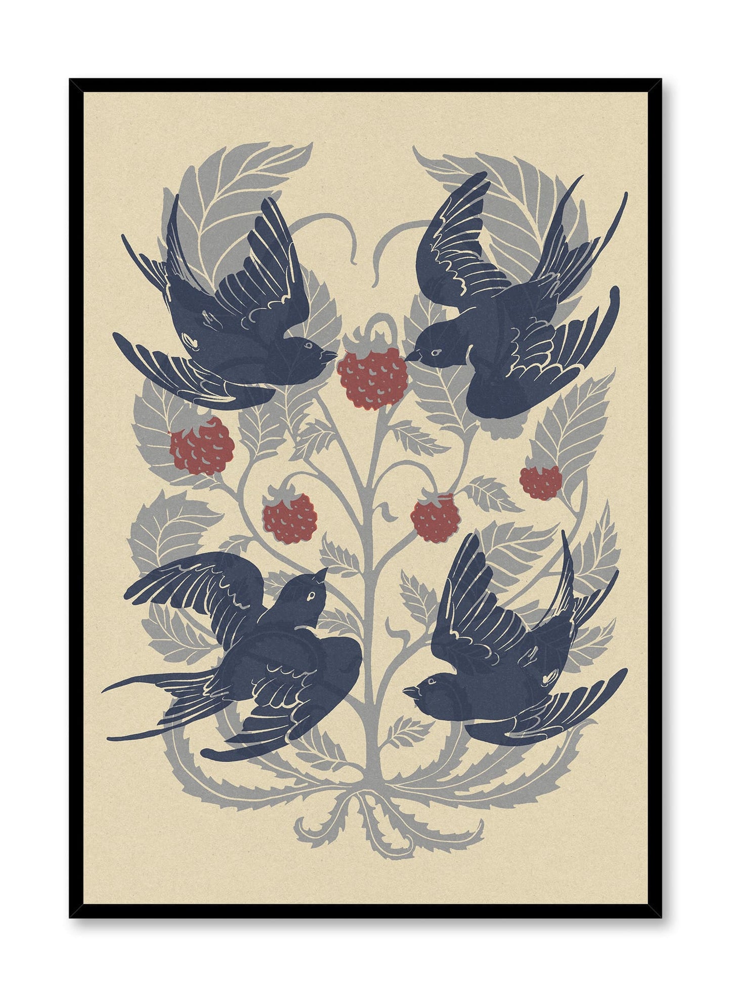 Tapisserie hirondelles, Affiche