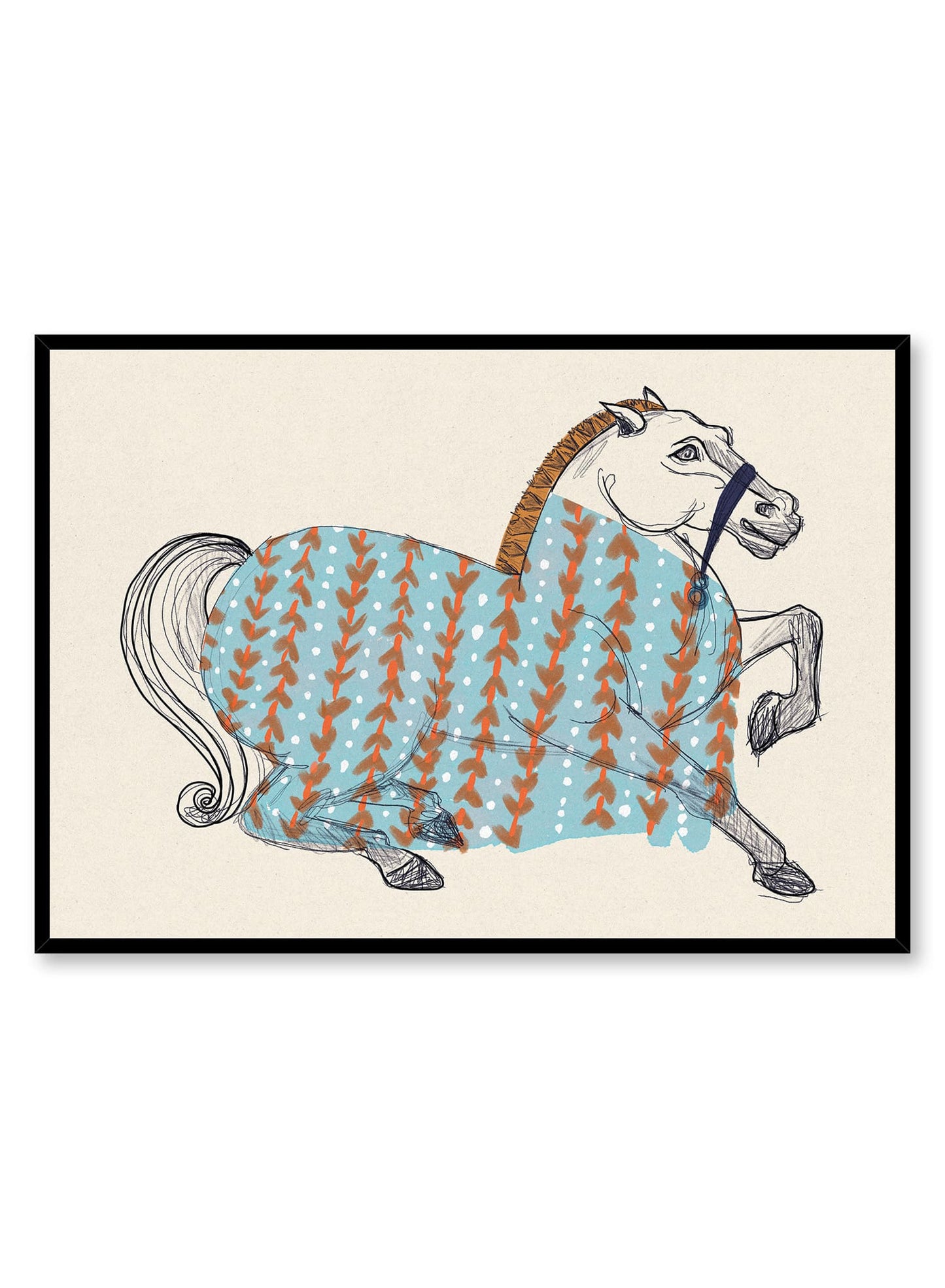 Cheval ornemental II, Affiche
