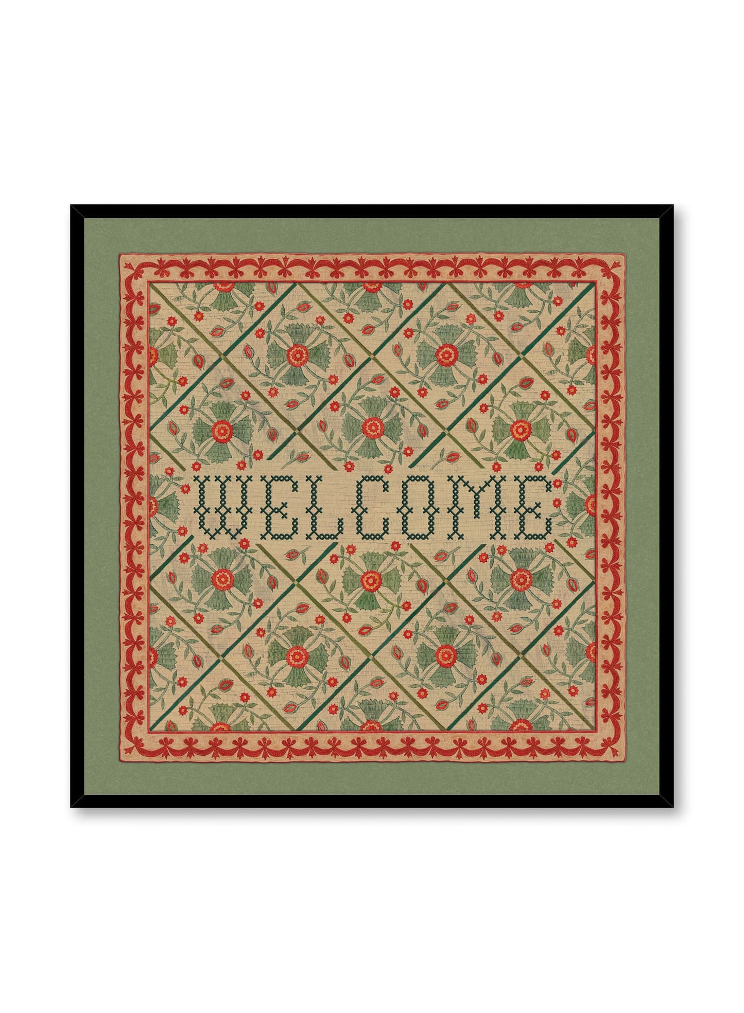 Broderie de bienvenue, Affiche