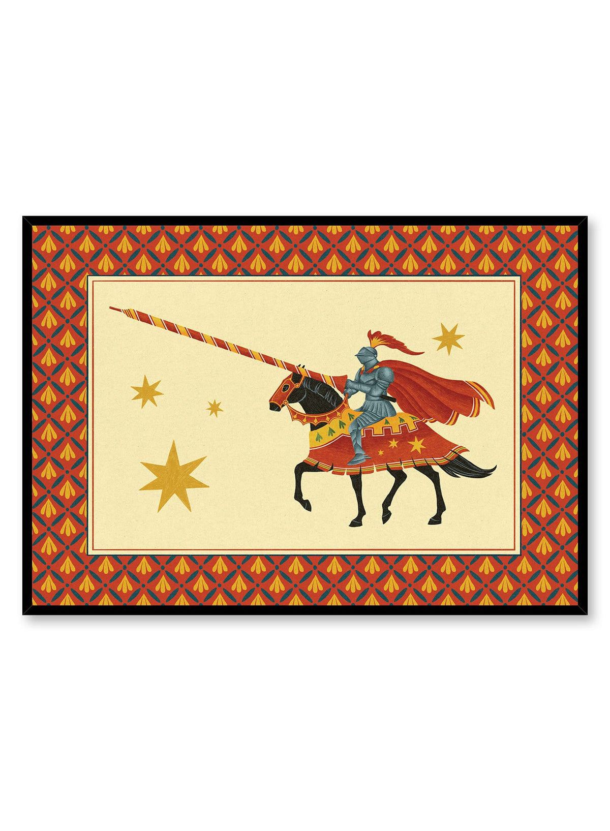 Chevalier courageux (rouge), Affiche