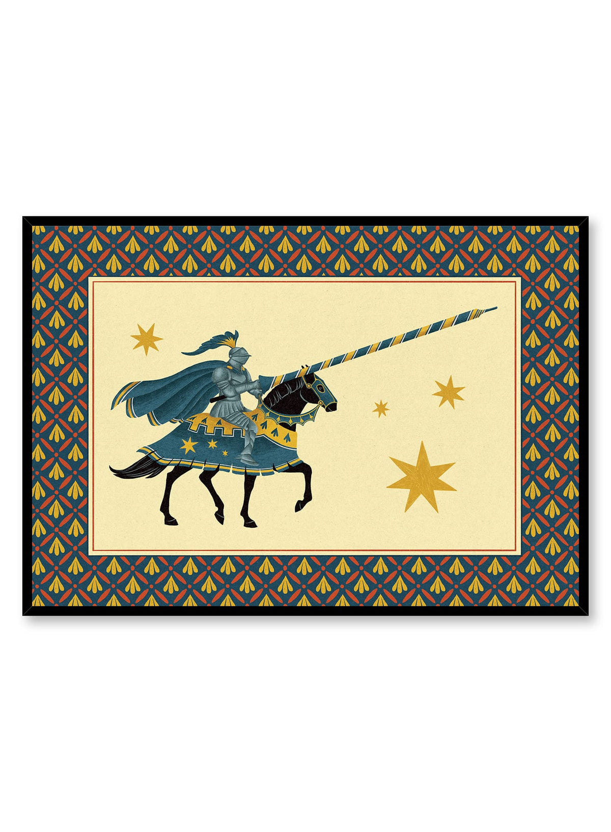 Chevalier courageux (bleu), Affiche