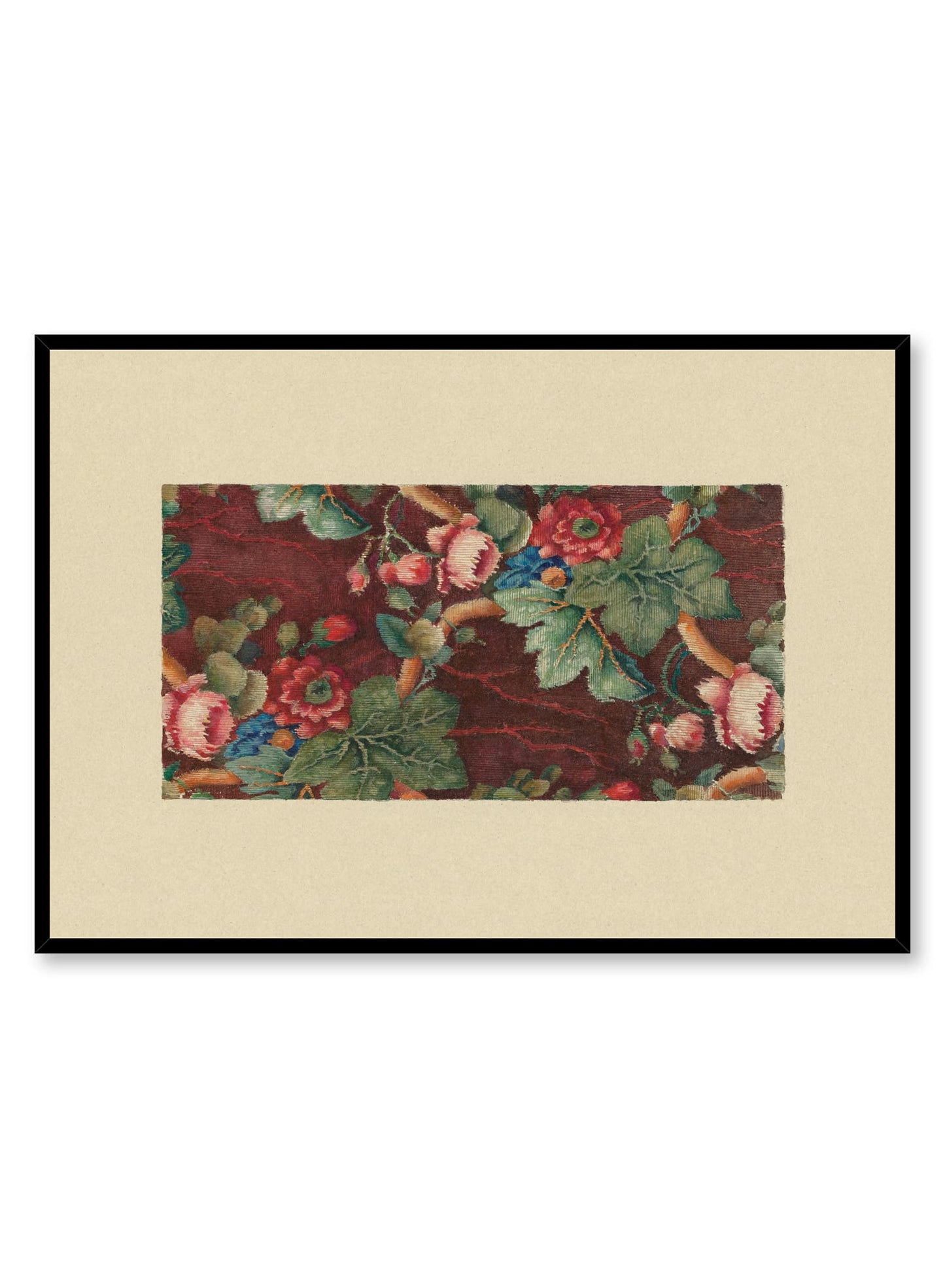 Tapisserie en rouge vin, Affiche
