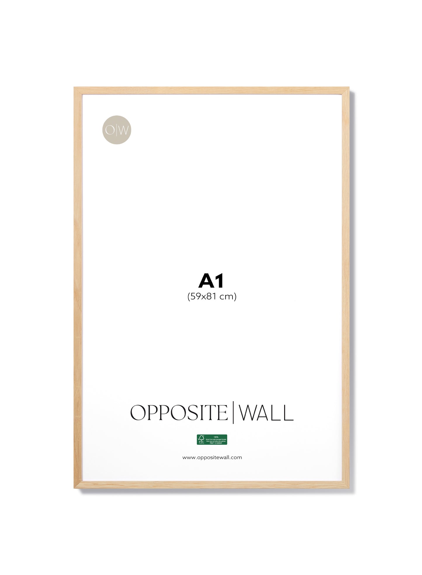 Solid Oak Frame, A1 | 59x84 cm