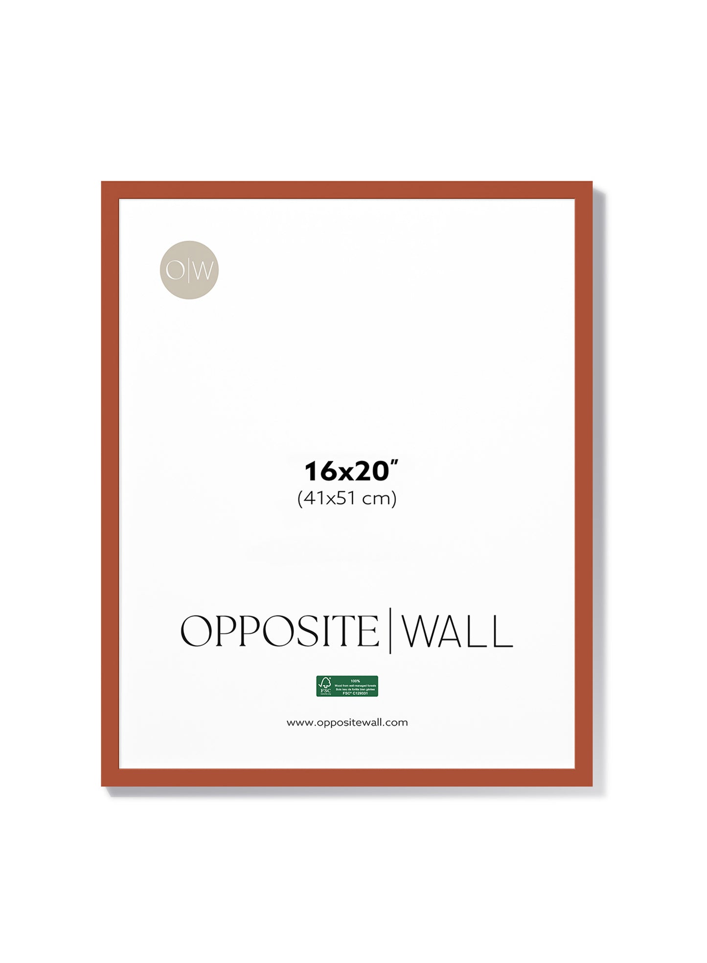 Terracotta Wood Frame, 16x20 in | 41x51 cm