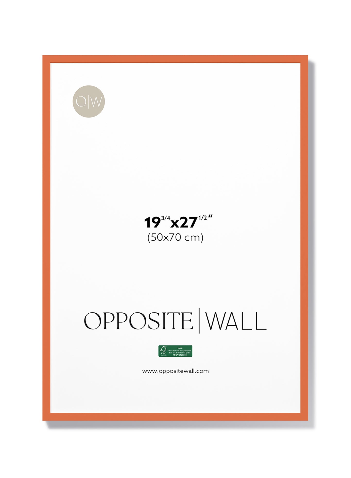 Coral Wood Frame, 19¾x27½ in | 50x70 cm