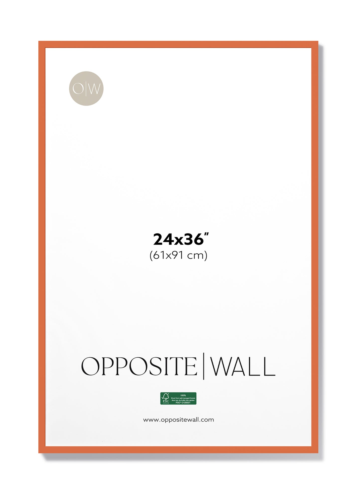 Coral Wood Frame, 24x36 in | 61x91 cm