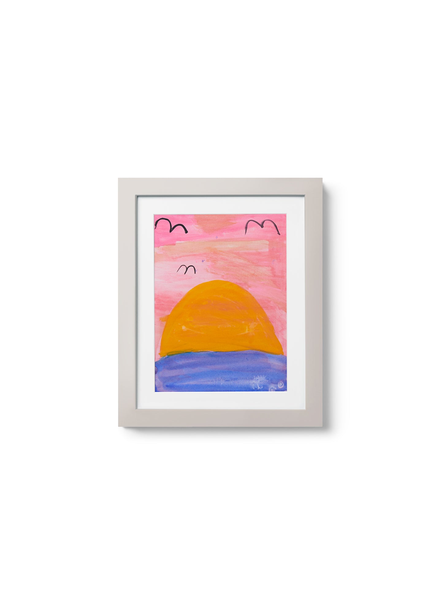 Kids Art Frame in Grey Solid Wood, 8.5x11 in | 22x28 cm