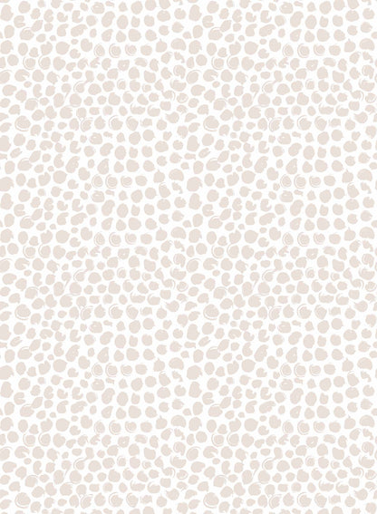 On the Dot is a minimalist wallpaper by Opposite Wall of imperfect dots of different sizes and looks.