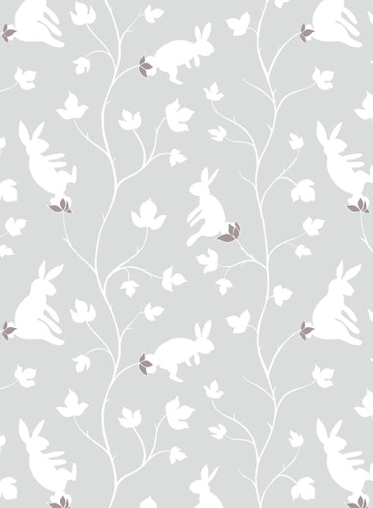 Bunny Tree is a minimalist wallpaper by Opposite Wall of rabbits growing in trees.